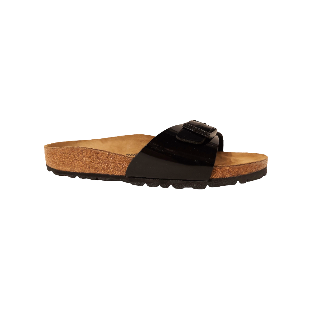 Birkenstock Slipper Madrid 040303 Zwart Lak Smal - 4040714076799 Birkenstock Slipper Madrid 040303 Zwart Lak Smal - 4040714076799