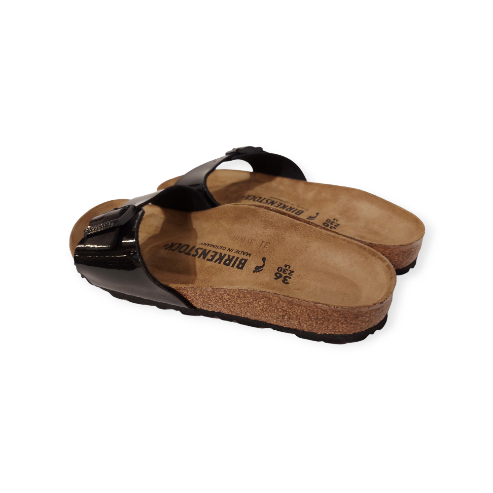 Birkenstock Slipper Madrid 040303 Zwart Lak Smal - 4040714076799 Birkenstock Slipper Madrid 040303 Zwart Lak Smal - 4040714076799
