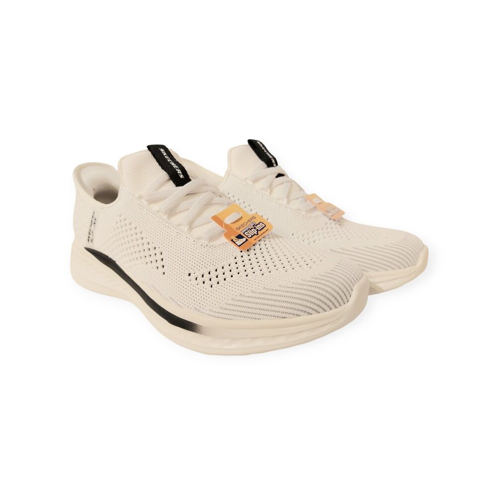 Skechers Instapper Hands-Free Slip-Ins Slade Quinto 210810/WHT Wit Machine Washable - 197627021157