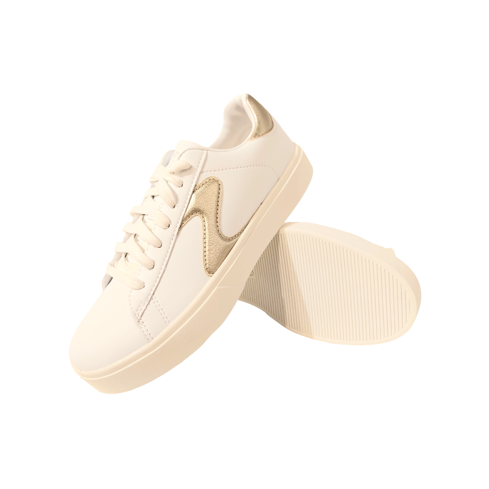 Skechers Sneaker Eden Lx-Beaming Glory 185016/WTGD Wit Goud Machine Washable - 196989674629