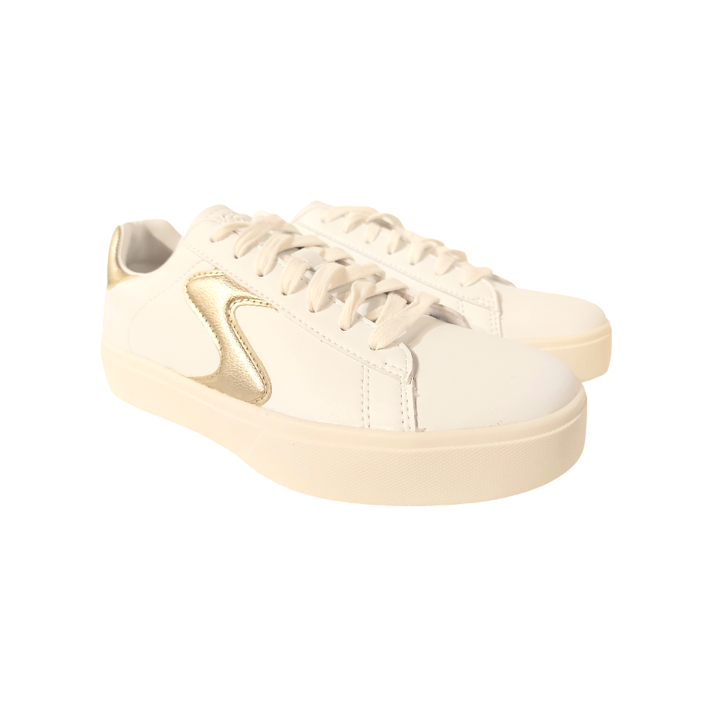 Skechers Sneaker Eden Lx-Beaming Glory 185016/WTGD Wit Goud Machine Washable - 196989674629