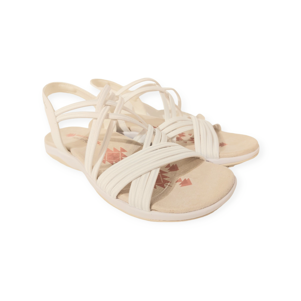 Skechers Sandaal Reggae Slim Sunnyside Stretch Fit 163185/WHT Wit Machine Washable - 196642983198