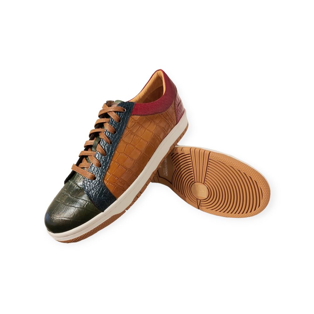 Laura Vita Sneaker Azriel 02 DJ2216-2 Vert Licht Bruin Rood Blauw Groen - 3666138613375