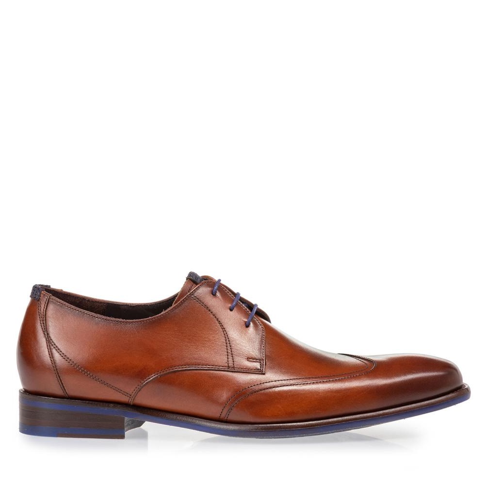 Floris Van Bommel Nette Schoen SFM-30173-24-01 Cognac Wijdte H - 8719092931292