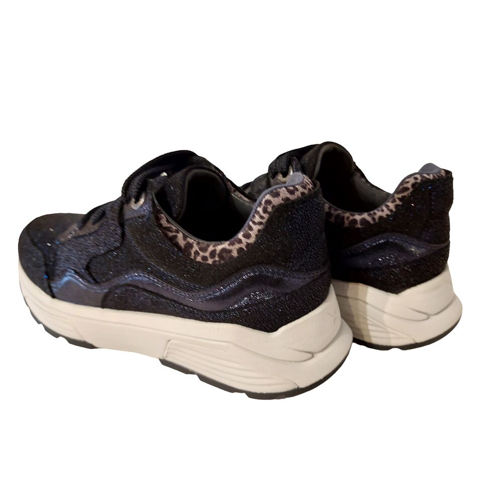 Xsensible Stretchwalker Sneaker Golden Gate Lady 33000.4.263 G Blauw Glitter Navy Fantasy - 8719051640760