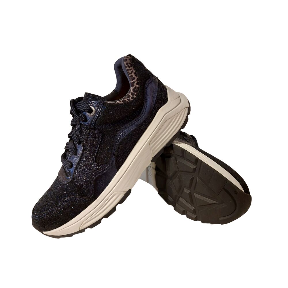 Xsensible Stretchwalker Sneaker Golden Gate Lady 33000.4.263 G Blauw Glitter Navy Fantasy - 8719051640760