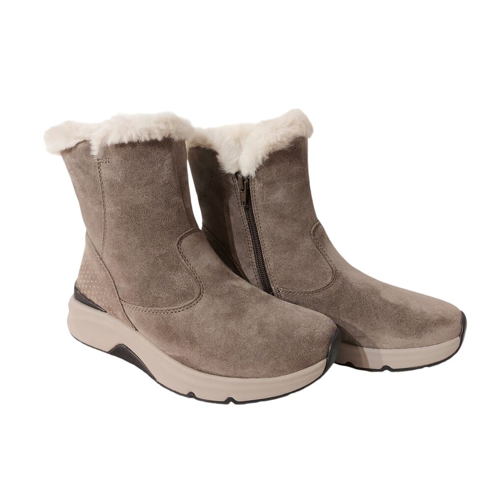 Gabor Rollingsoft Korte Laars 56.882.30 Mohair Grijs Taupe Gevoerd - 4099935790045