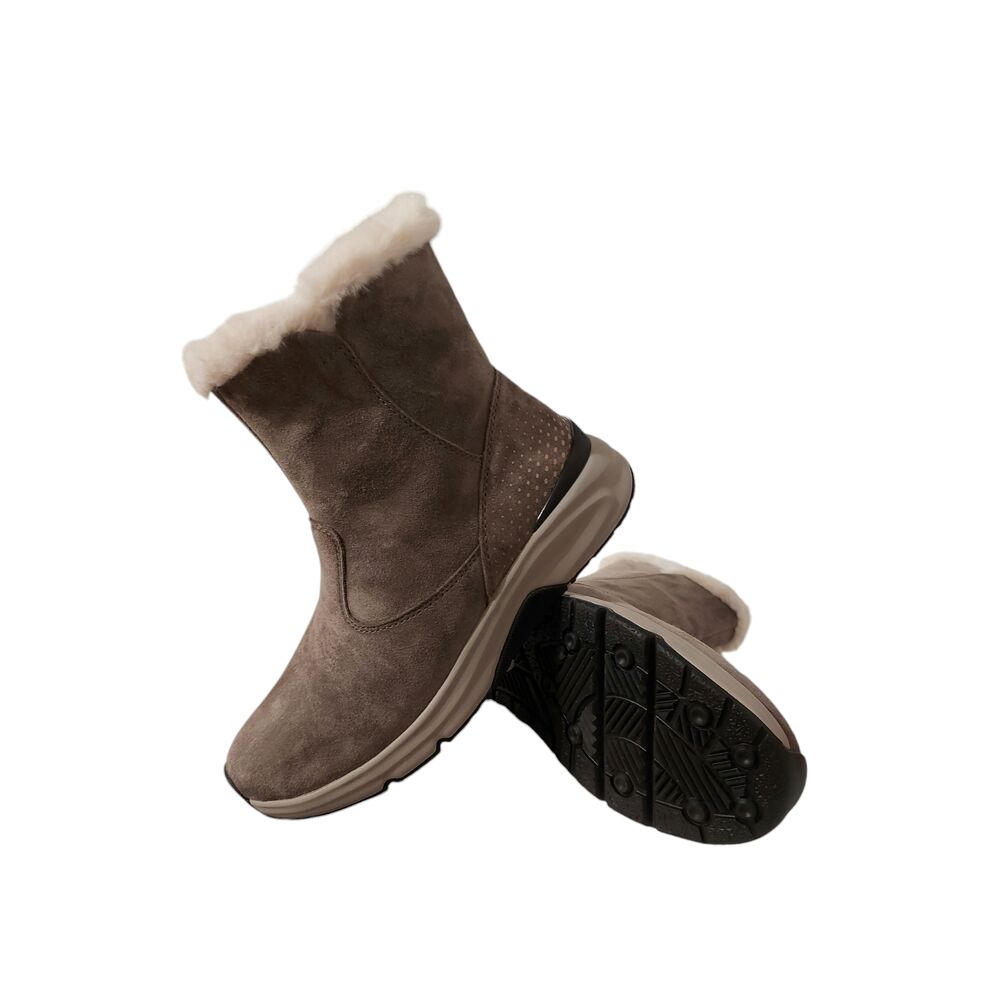 Gabor Rollingsoft Korte Laars 56.882.30 Mohair Grijs Taupe Gevoerd - 4099935790052