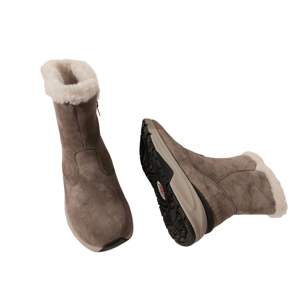 Gabor Rollingsoft Korte Laars 56.882.30 Mohair Grijs Taupe Gevoerd - 4099935790052