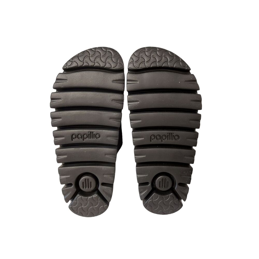 Birkenstock Papillio Slipper Arizona Pap Chunky 1028403 Zwart Leer Smal - 4066648724629