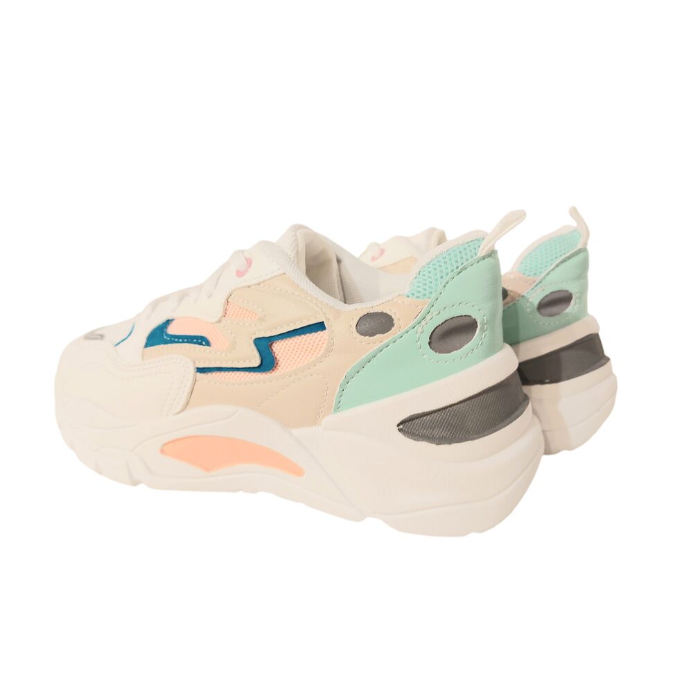 Adventure Sneaker Barcelona Wit Zand Blauw Ademend High Soft Insole - 8951005745408