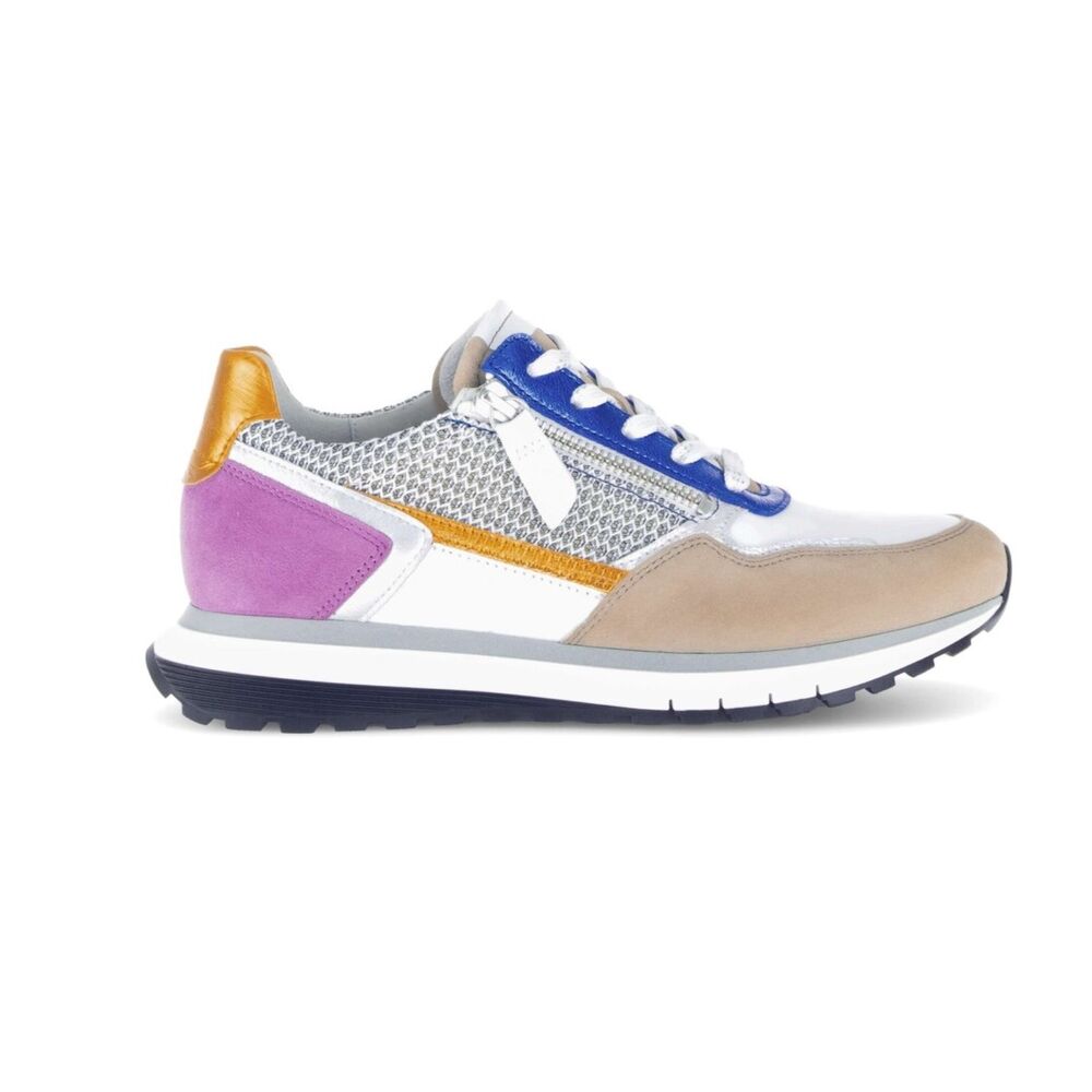 Gabor Sneaker 66.378.87 Wit Blauw Taupe Multi Wijdte H - 4099935695623