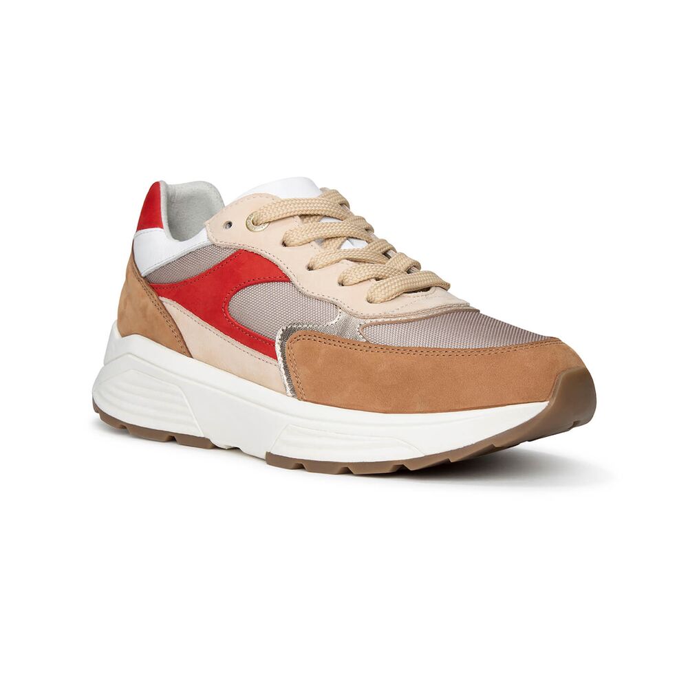 Xsensible Stretchwalker Sneaker Ponte Vecchio 33002.5.352 G Bruin Rood Combi - 8719051675168