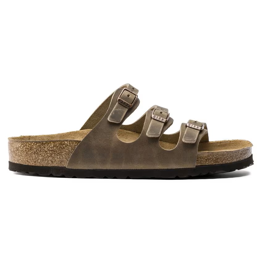 Birkenstock Slippers Florida 1011432 Tabacco Bruin Nubuck Leer Normaal - 4044477321578