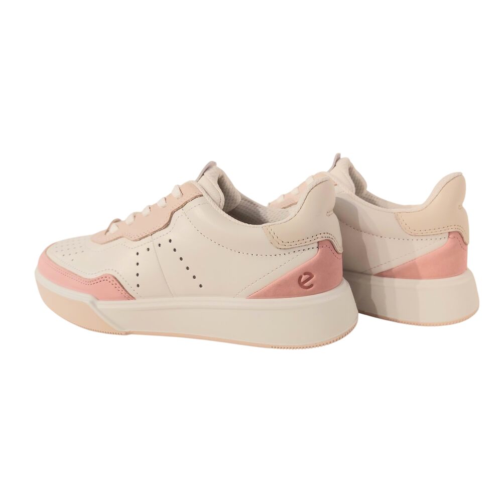 Ecco Sneaker 272813 61255 Street Court W Roze Wit Combi - 194891862387