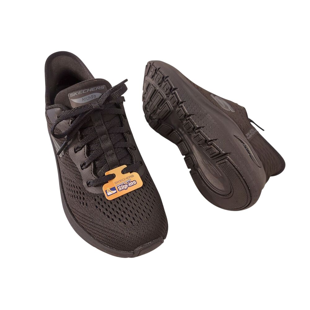 Skechers Instapper Hands-Free Slip-Ins Arch Fit 2.0 Easy Chic 150066/BBK Zwart Machine Washable - 197627689111