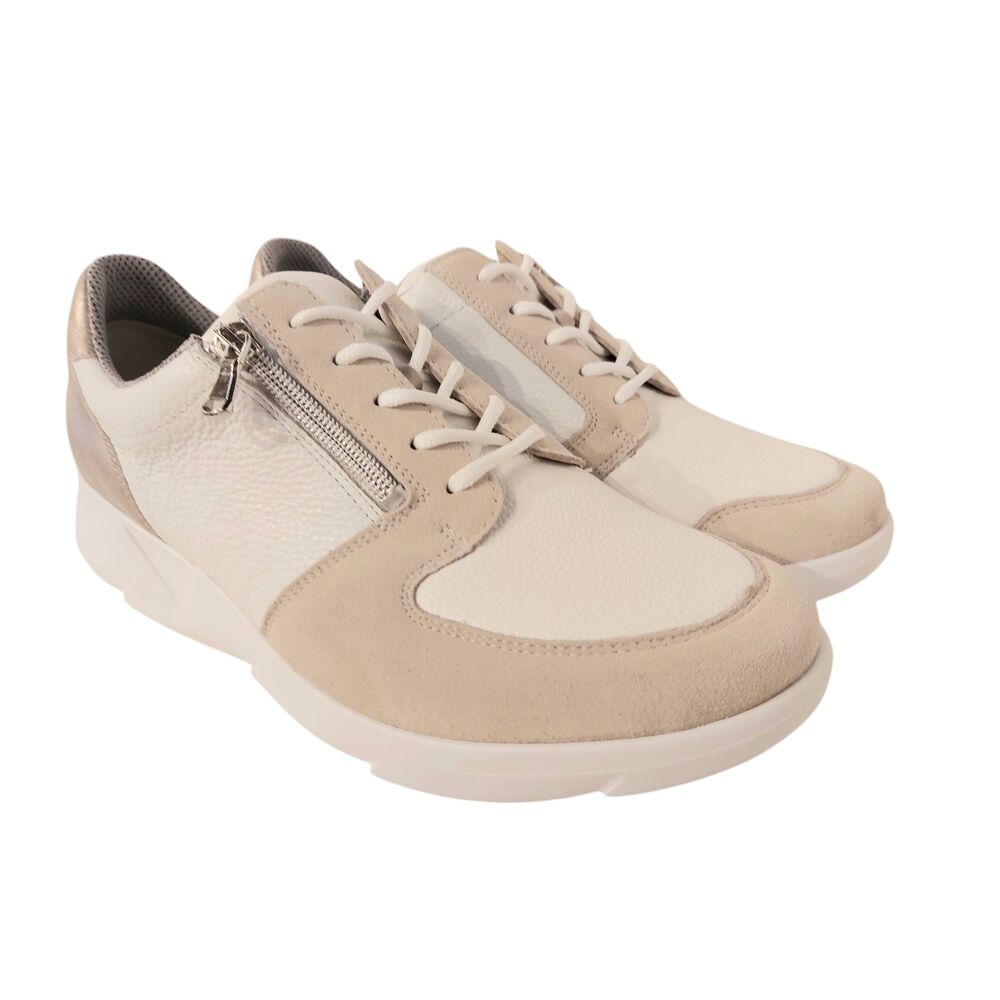 Waldlaufer Orthotritt Sneaker 668K02 400 111 Perl Weiss Stein Wijdte K - 4099595593321