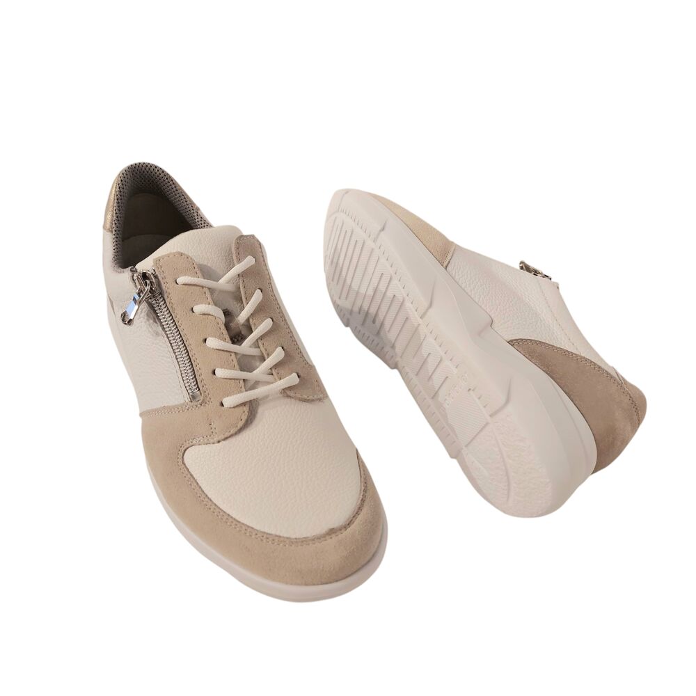 Waldlaufer Orthotritt Sneaker 668K02 400 111 Perl Weiss Stein Wijdte K - 4099595593321