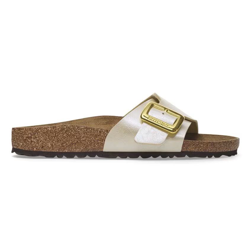 Birkenstock Slippers Catalina Cushion Buckle 1029393 Graceful Pearl White Smal - 4067707002122