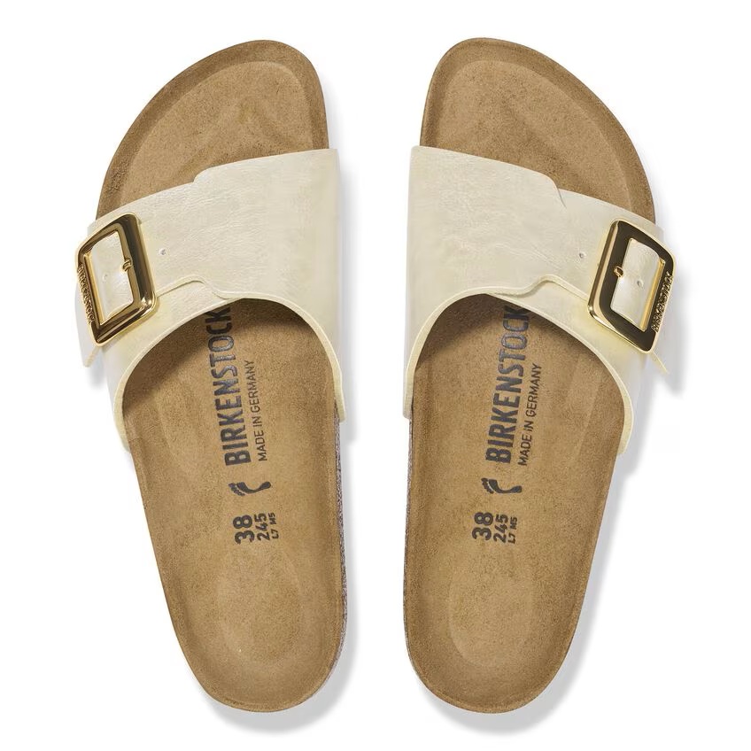 Birkenstock Slippers Catalina Cushion Buckle 1029393 Graceful Pearl White Smal - 4067707002085