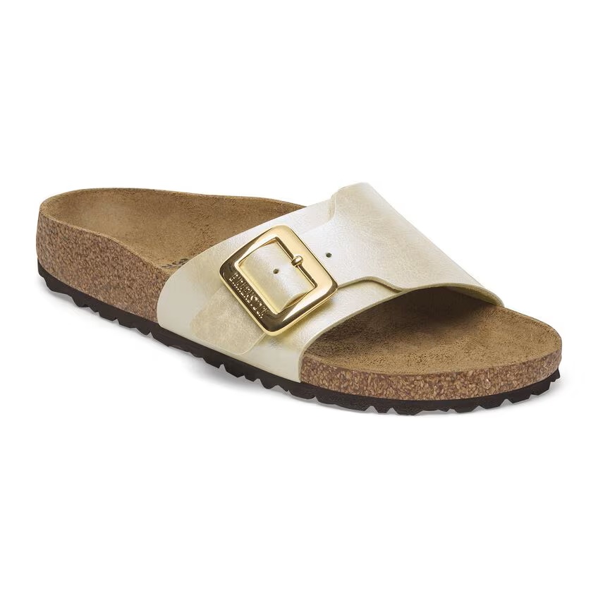 Birkenstock Slippers Catalina Cushion Buckle 1029393 Graceful Pearl White Smal - 4067707002160