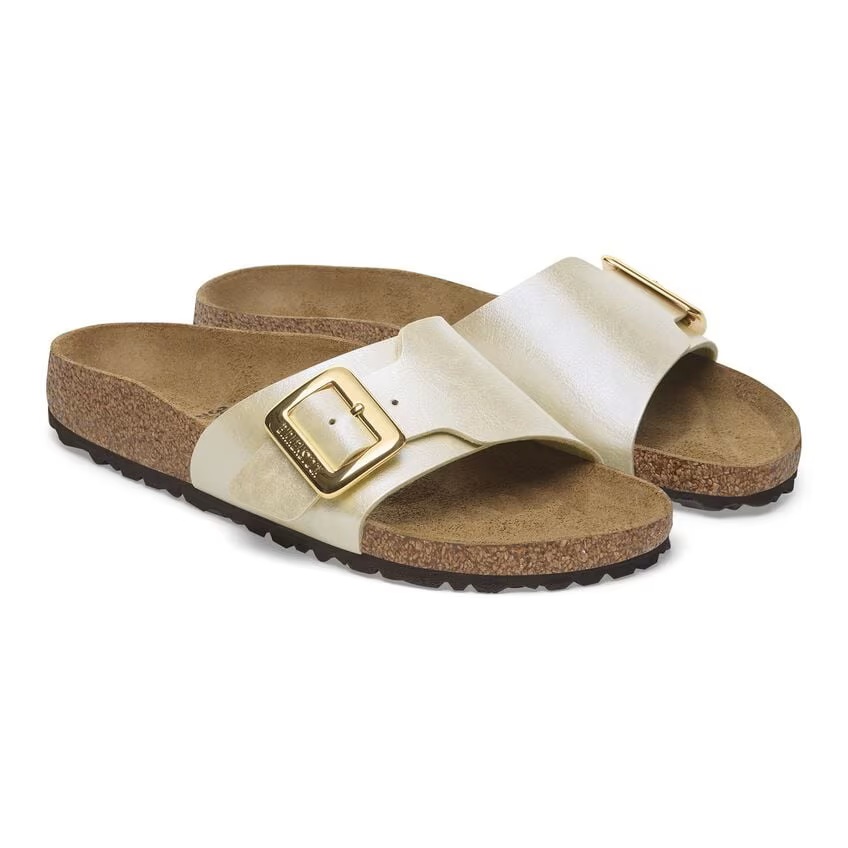 Birkenstock Slippers Catalina Cushion Buckle 1029393 Graceful Pearl White Smal - 4067707002160