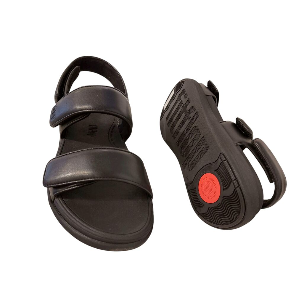 Fitflop Sandaal F-Mode Go Adjustable Flatform Back-Strap Sandals Zwart - 197533492423