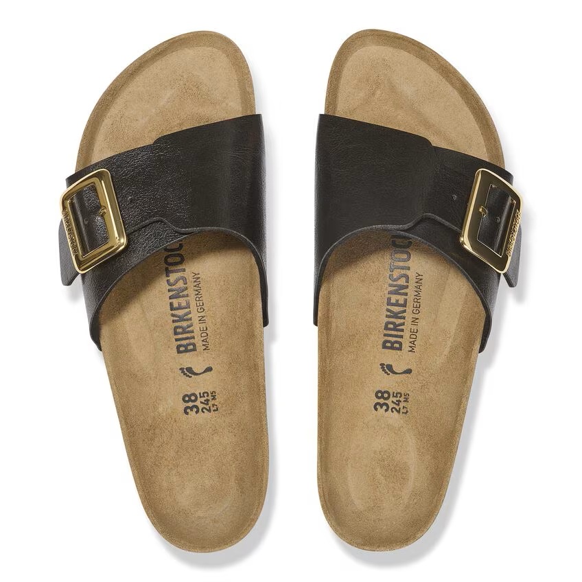 Birkenstock Slippers Catalina Cushion Buckle 1029481 Graceful Licorice Zwart Smal - 4067707043118