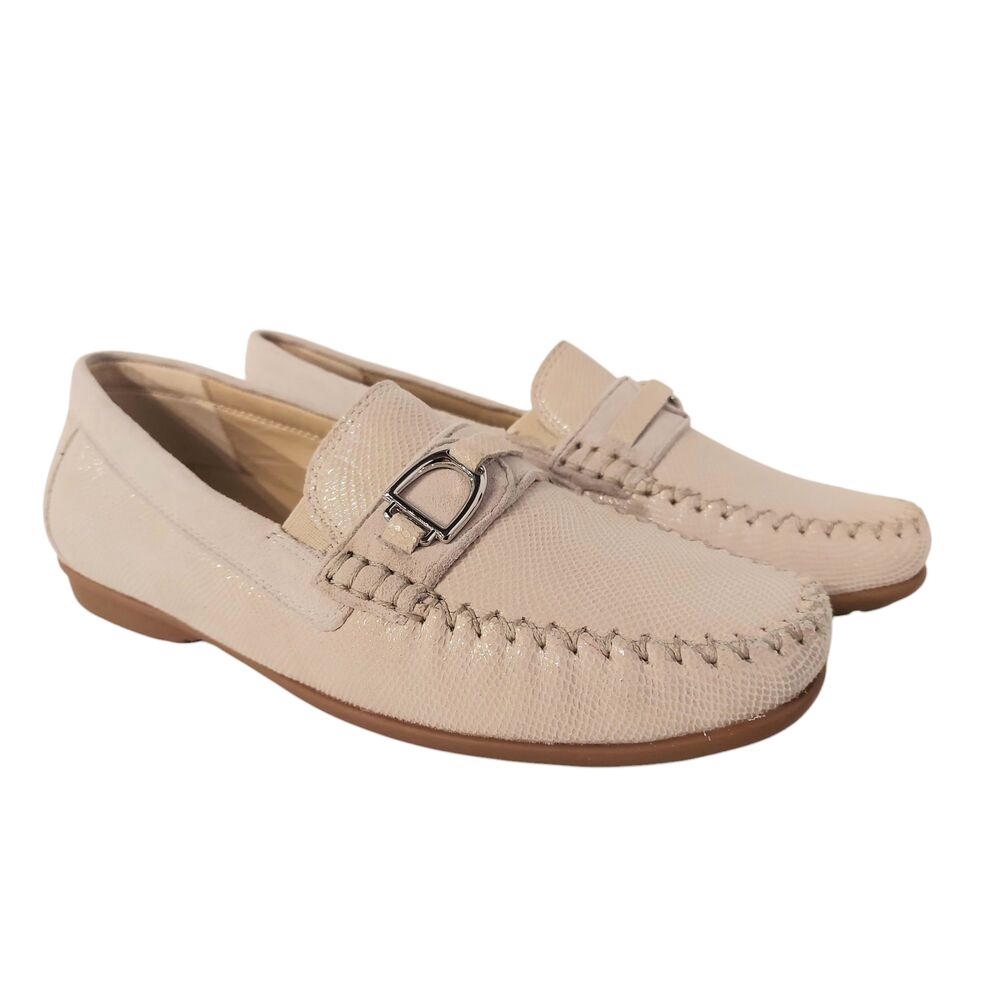 Sioux Instapper Cortizia-723-H Bone Reptielprint Suède Verwisselbaar Voetbed Wijdte H - 4068238078310