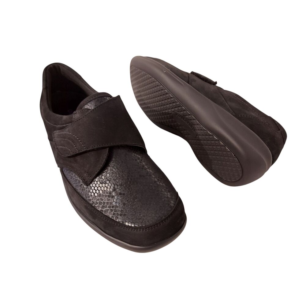 Waldlaufer Orthotritt Klittenbandschoen M54306 217 001 Zwart Stretch Wijdte M - 4060049902129