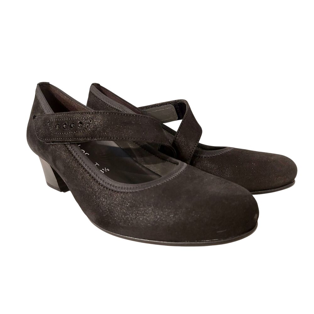 Gabor Bandschoen 76.149.17 Zwart Suède Wijdte H Verwisselbaar Voetbed - 4068283012956