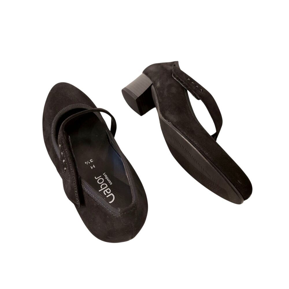 Gabor Bandschoen 76.149.17 Zwart Suède Wijdte H Verwisselbaar Voetbed - 4068283012956