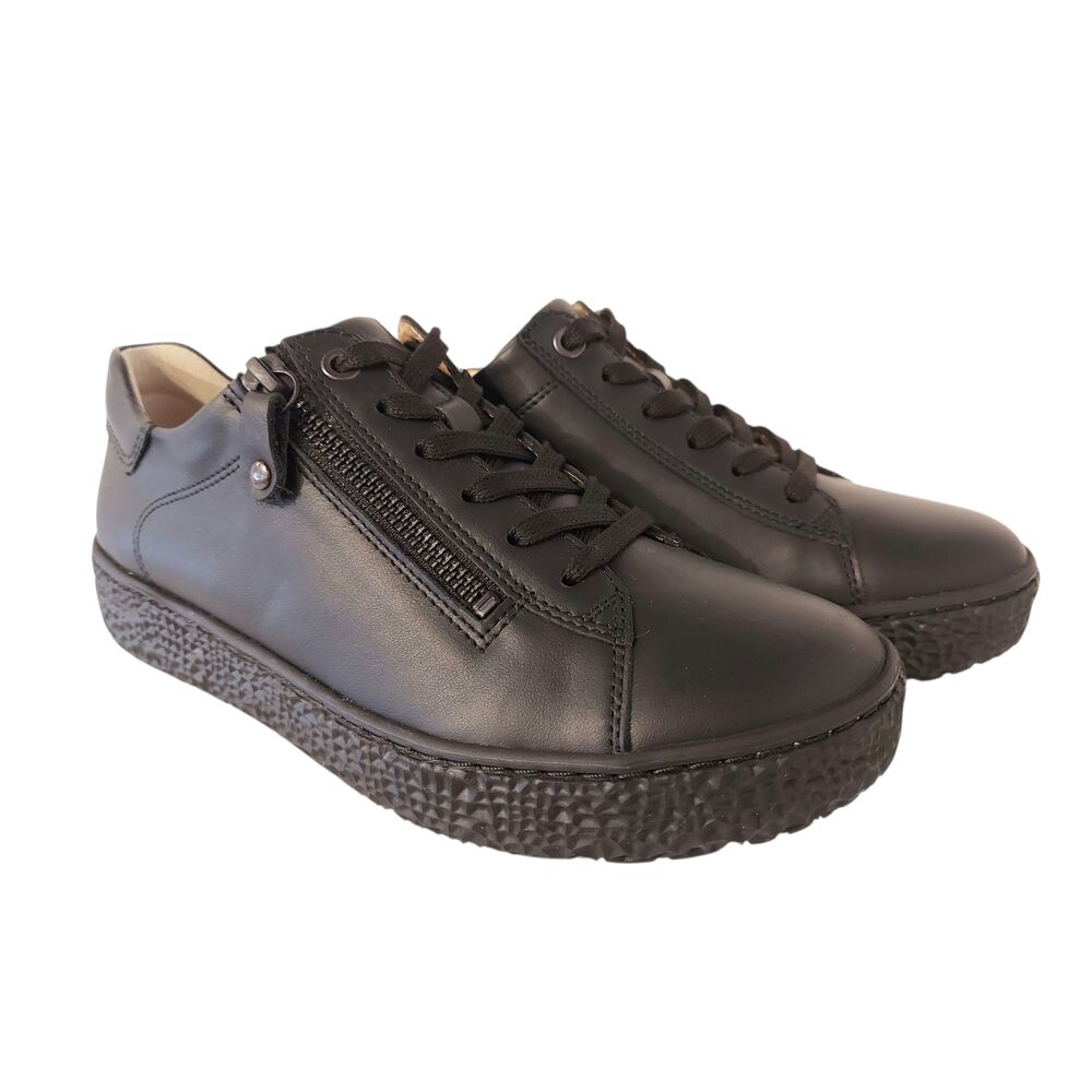 Hartjes Sneaker 162.1402/99 01.00 Zwart Zacht Glad Leer Wijdte H - 9010579115242