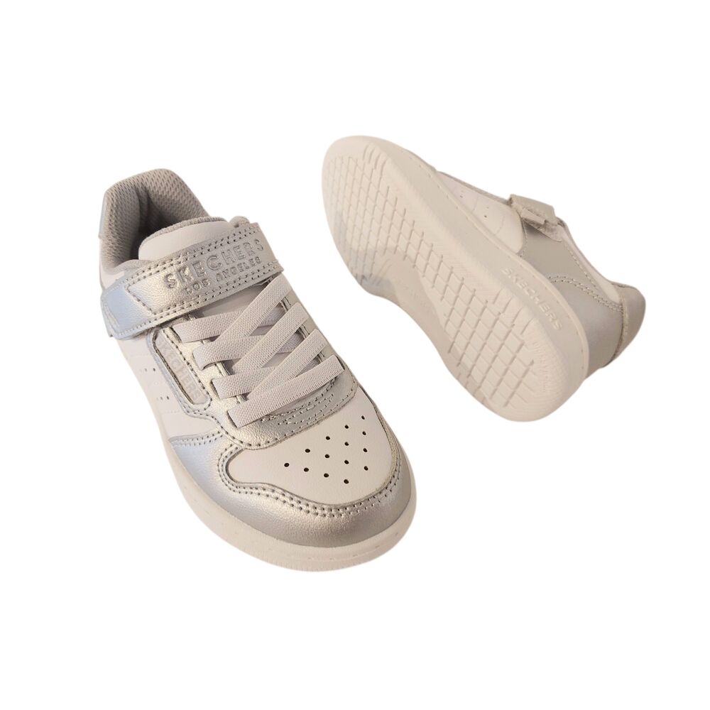 Skechers klittenbandschoen 310241L SLW Quick Street Style Stride Zilver Wit - 198739870961