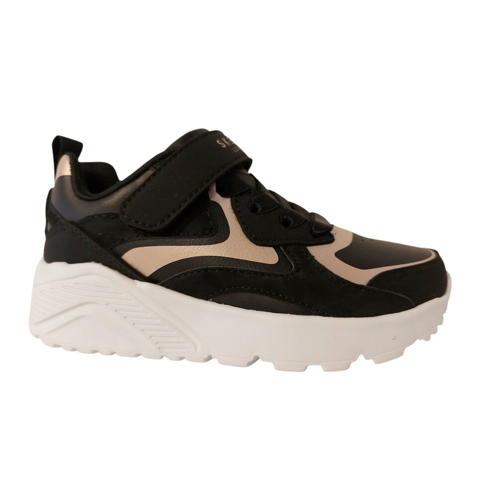 Skechers klittenbandschoen 310380L BKRG Uno Lite Metallic Burst Zwart Rose Goud - 198739341232