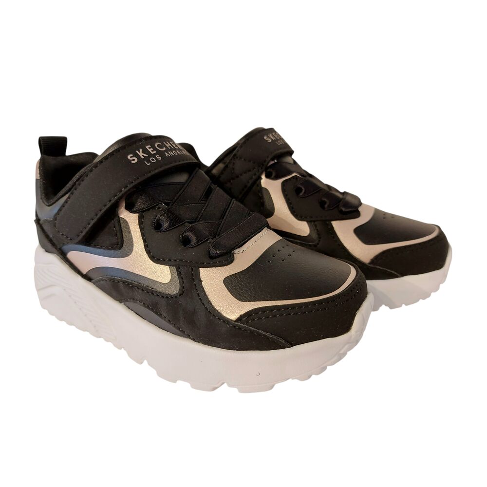 Skechers klittenbandschoen 310380L BKRG Uno Lite Metallic Burst Zwart Rose Goud - 198739341225