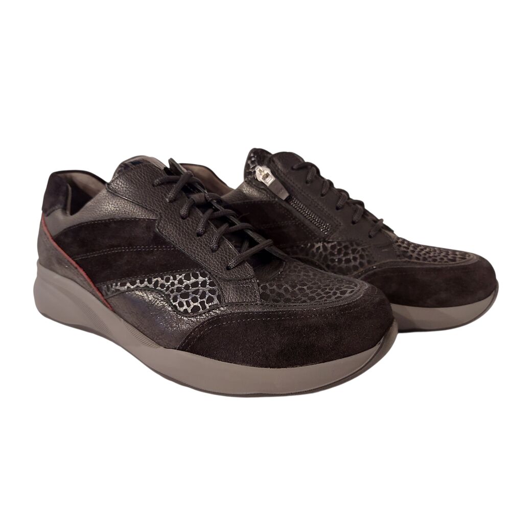 Durea Sneaker 6308 608 1738 Zwart Bordo Wijdte K - 8721149275488