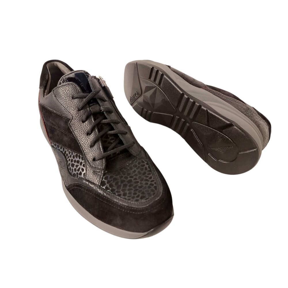 Durea Sneaker 6308 608 1738 Zwart Bordo Wijdte K - 8721149275471