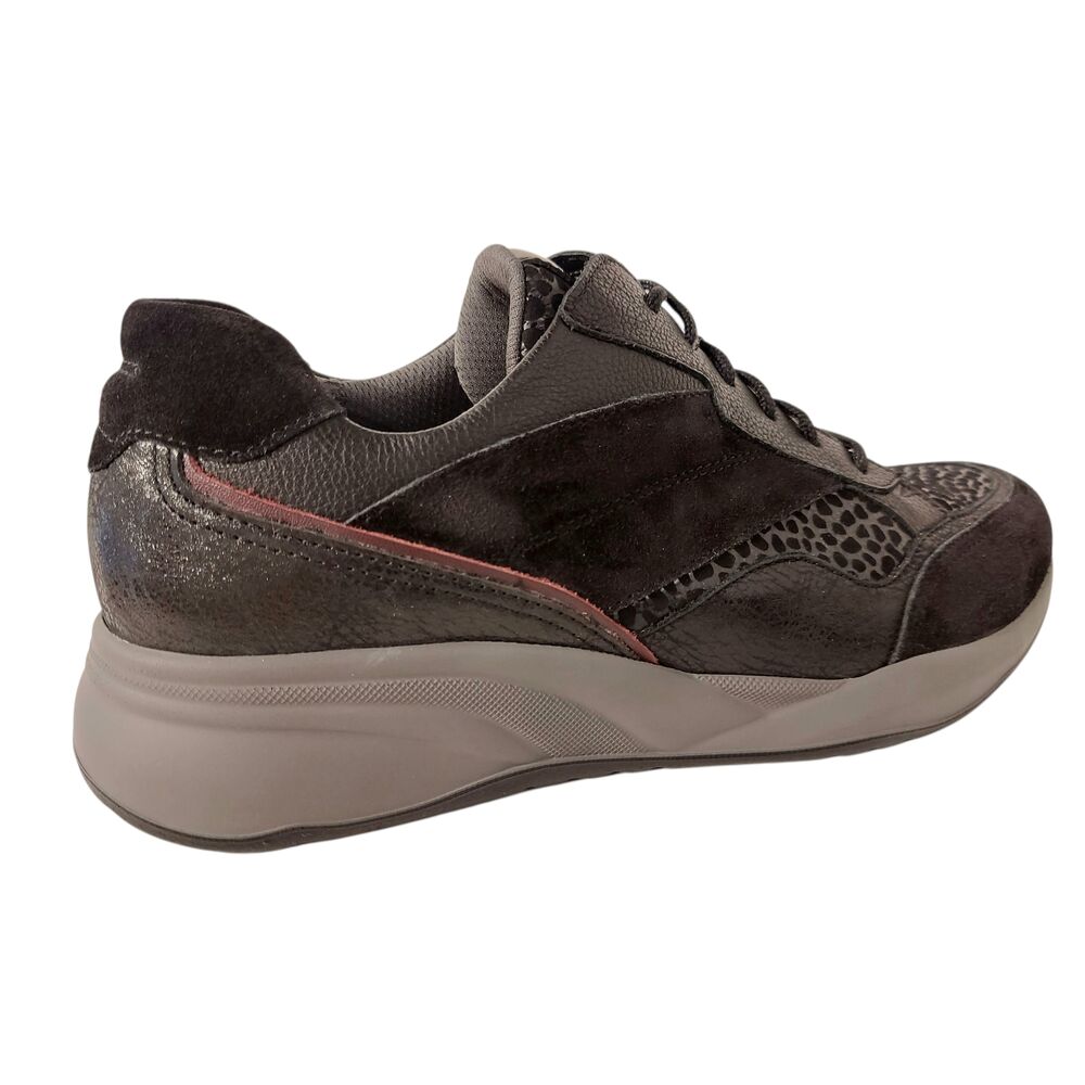 Durea Sneaker 6308 608 1738 Zwart Bordo Wijdte K - 8721149275457