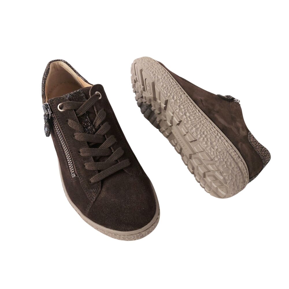 Hartjes Sneaker 162.1401/34 77.36 Altgold Donker bruin Wijdte H Suède - 9010579269914