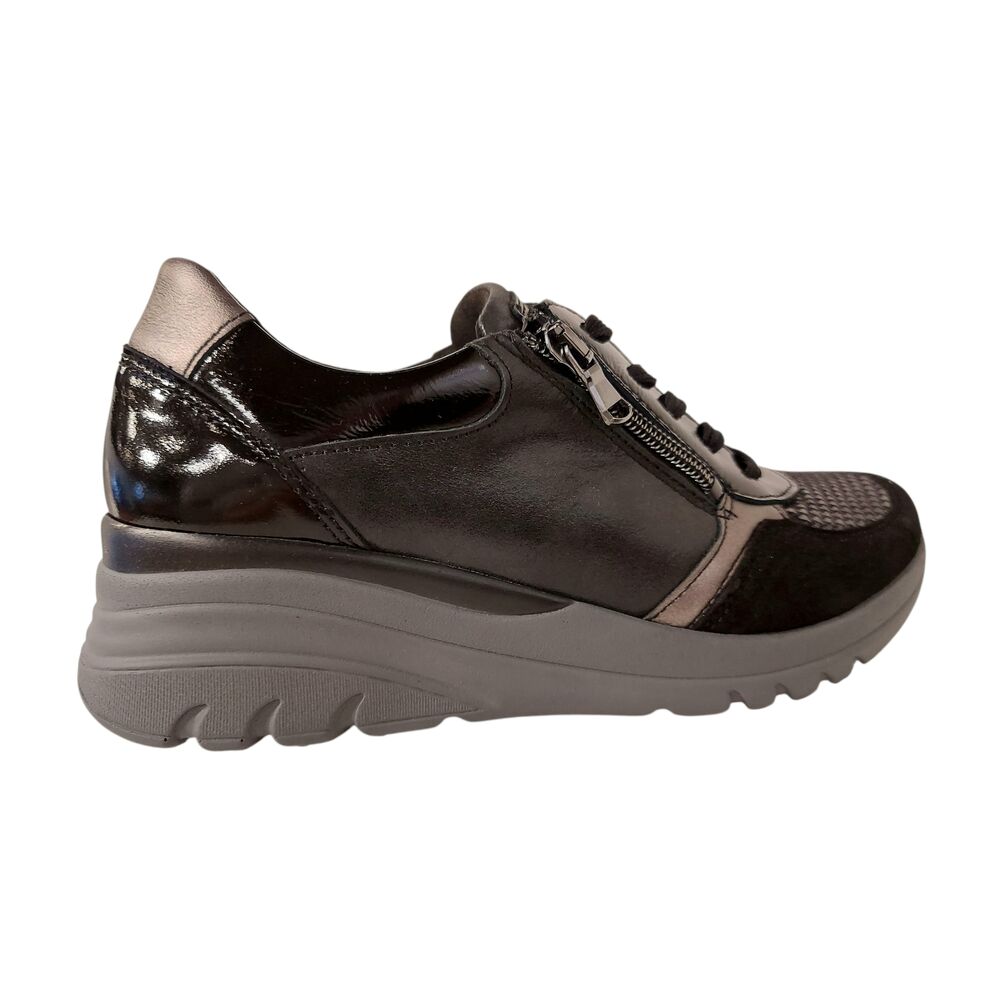 Waldlaufer Sneaker 927H02 701 768 Zwart Brons Combi Wijdte H - 4069134212884