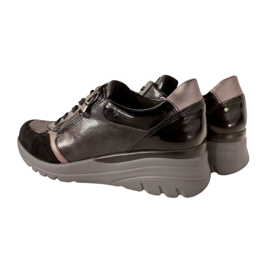 Waldlaufer Sneaker 927H02 701 768 Zwart Brons Combi Wijdte H - 4069134212853