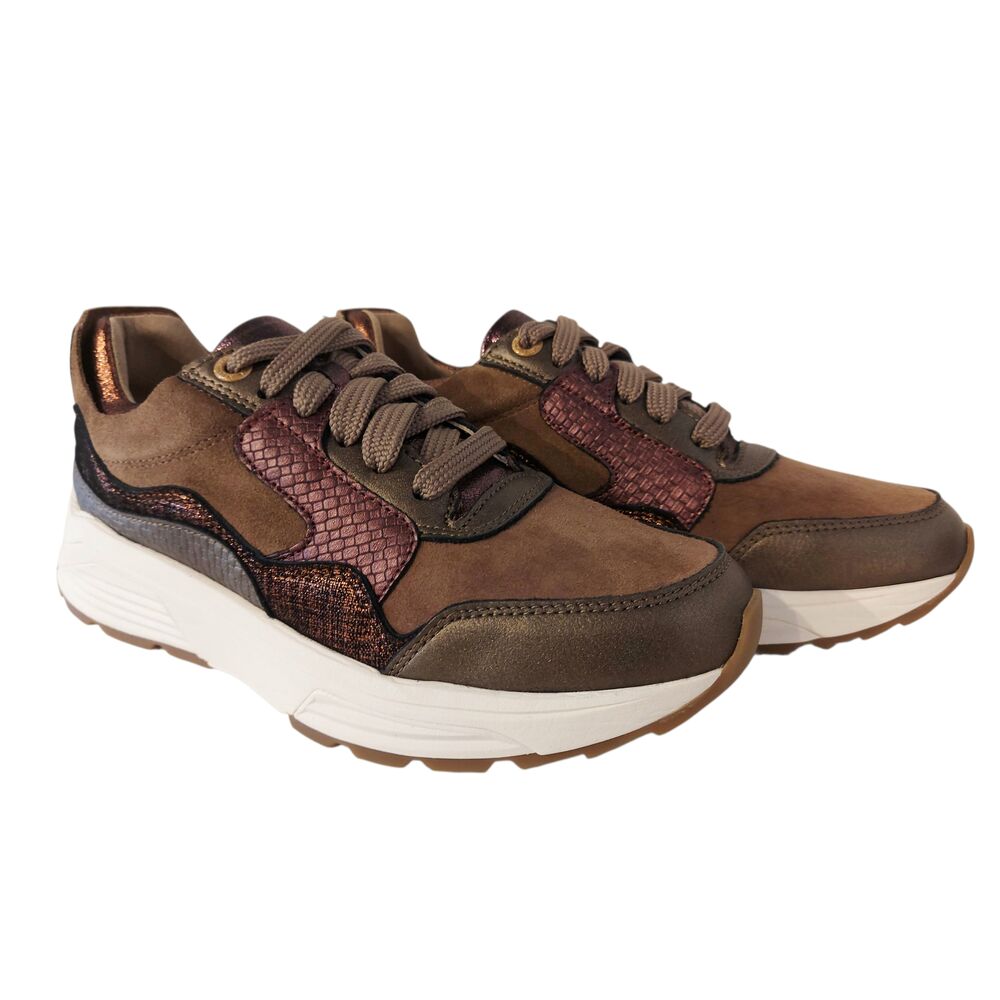 Xsensible Stretchwalker Sneaker Golden Gate Lady 33000.2.396 GX Brons Bordeaux Combi - 