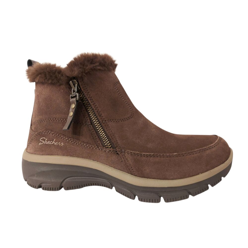 Skechers Korte Laars 167862 CHOC Easy Going Cool Zip Chocolate Donkerbruin - 196989574202