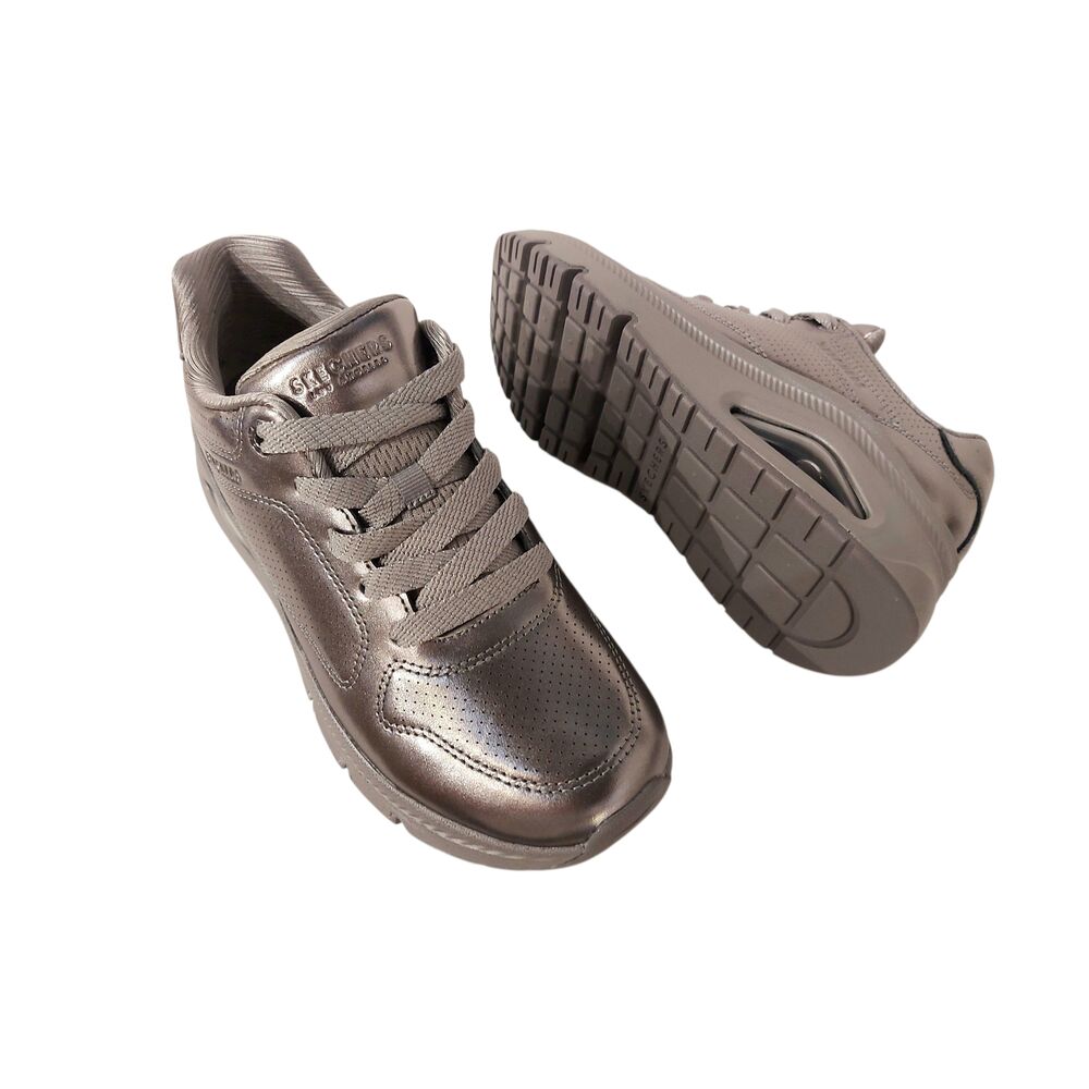 Skechers Sneaker 177768 PEW Uno Icon Lustrous Air Pewter Grijs Metallic - 198739676556