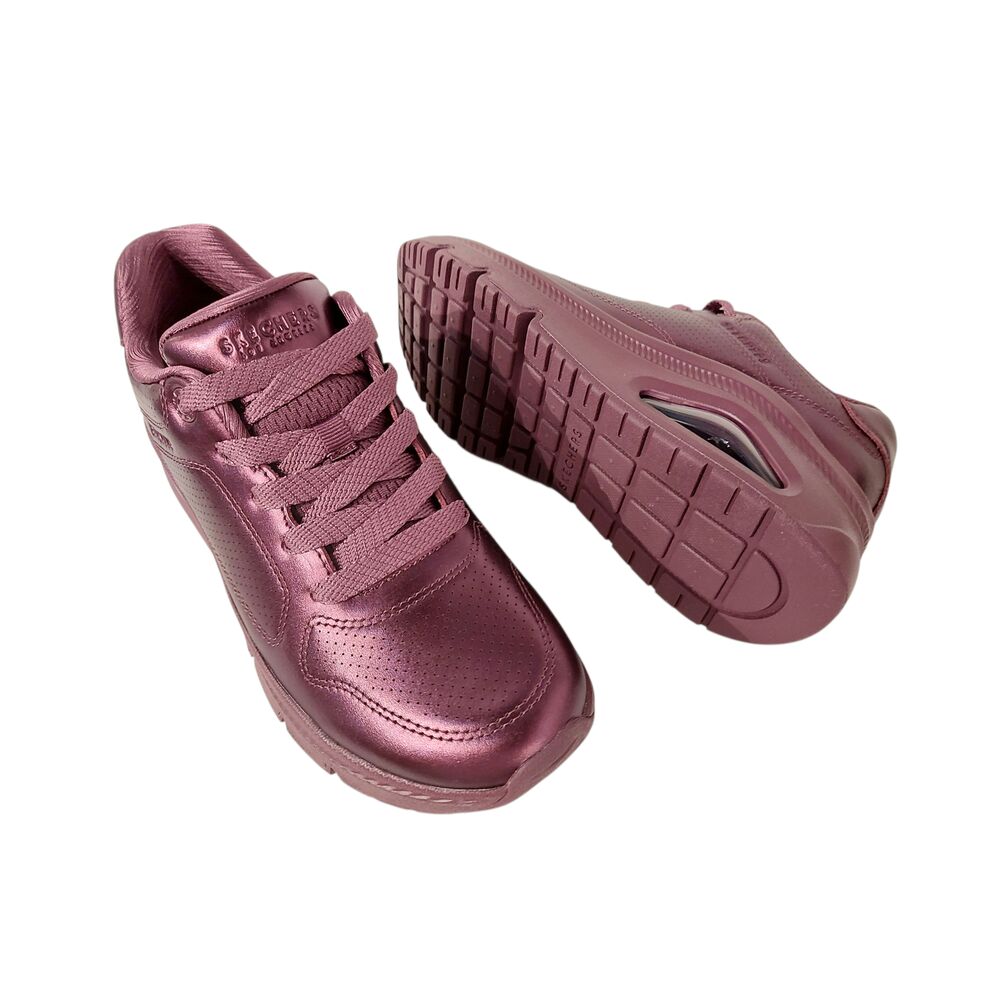Skechers Sneaker 177768 WINE Uno Icon Lustrous Air Wine Paars Metallic - 198739676266 Skechers Sneaker 177768 WINE Uno Icon Lustrous Air Wine Paars Metallic - 198739676266