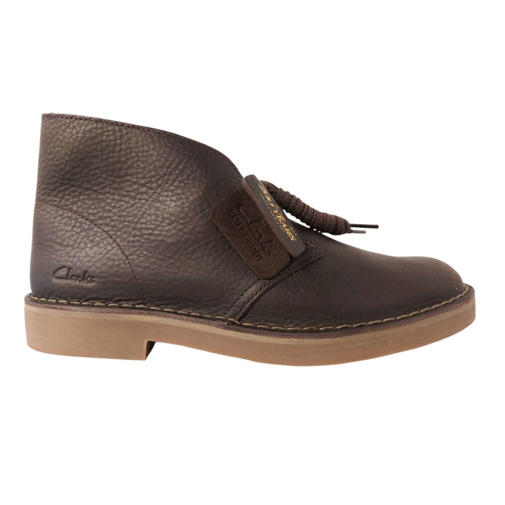 Clarks Veterboot Desert Boot Evo Donkerbruin Glad Leer Verwisselbaar Voetbed - 5063421507188