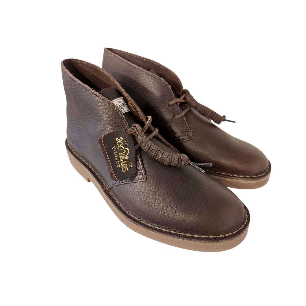Clarks Veterboot Desert Boot Evo Donkerbruin Glad Leer Verwisselbaar Voetbed - 5063421507225