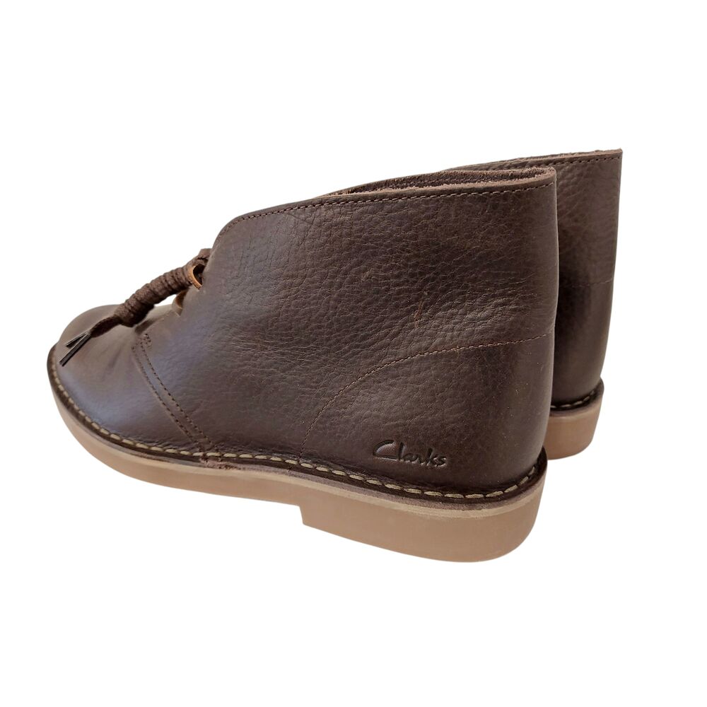 Clarks Veterboot Desert Boot Evo Donkerbruin Glad Leer Verwisselbaar Voetbed - 5063421507225