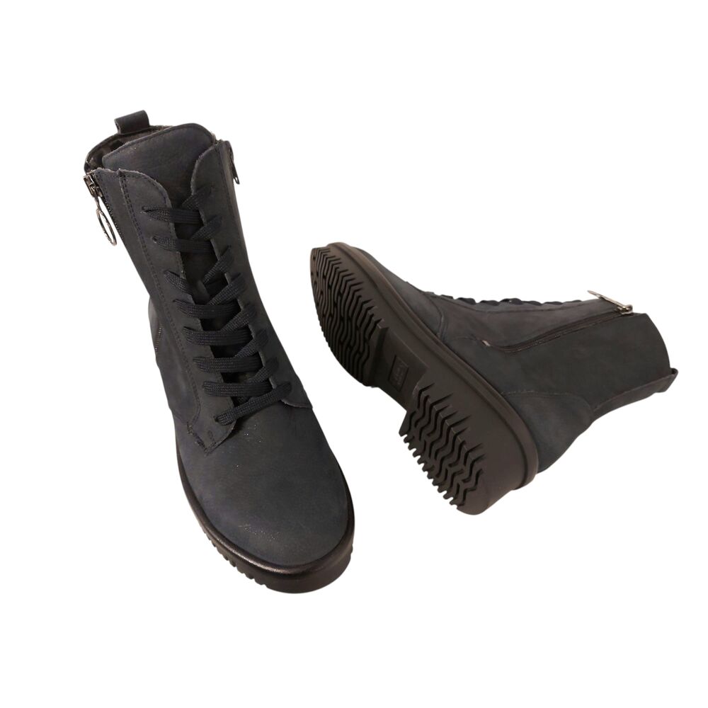 Waldlaufer Veterboot 934802 189 194 Calli Notte Donkerblauw Glitter Wijdte H - 4069134215557